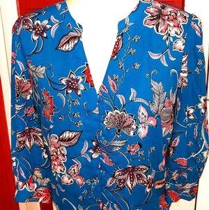 SOHO Jeans Button Floral Blouse Top S